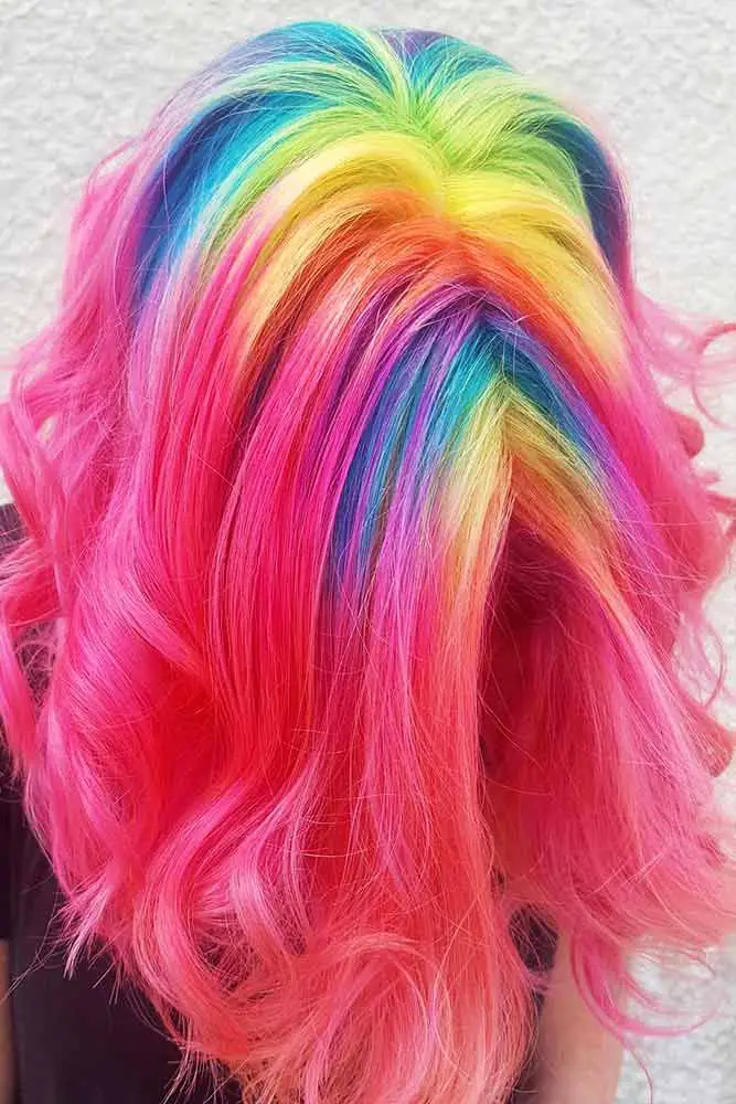 63-coolest-rainbow-hair-ideas-trending-colors-to-try Pink Rainbow Hair