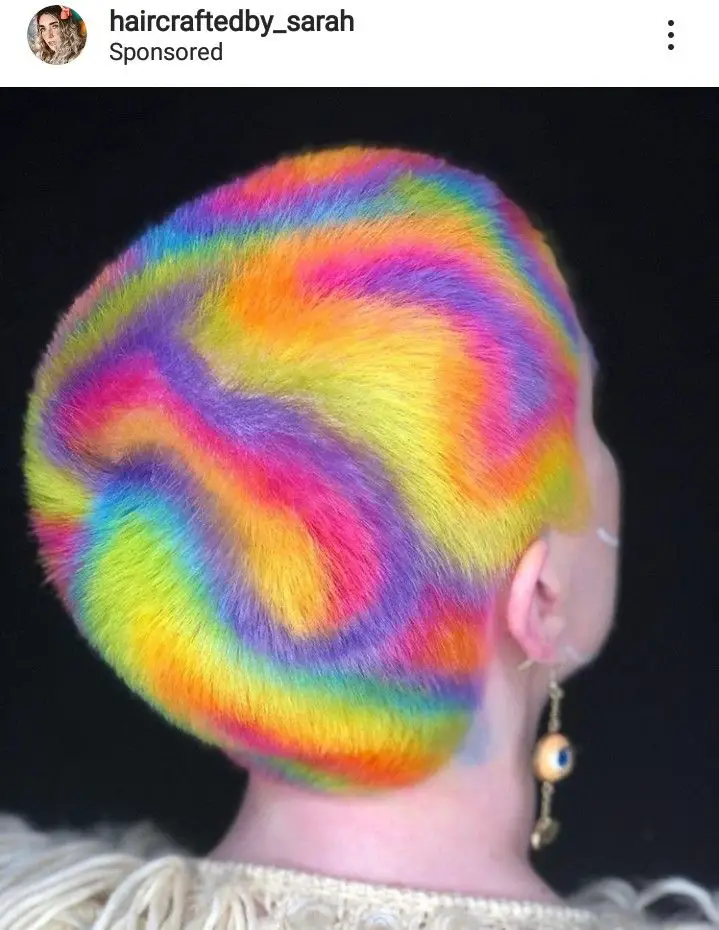 63-coolest-rainbow-hair-ideas-trending-colors-to-try Psychedelic Rainbow Hair