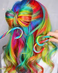 63-coolest-rainbow-hair-ideas-trending-colors-to-try Rainbow Bow Hair