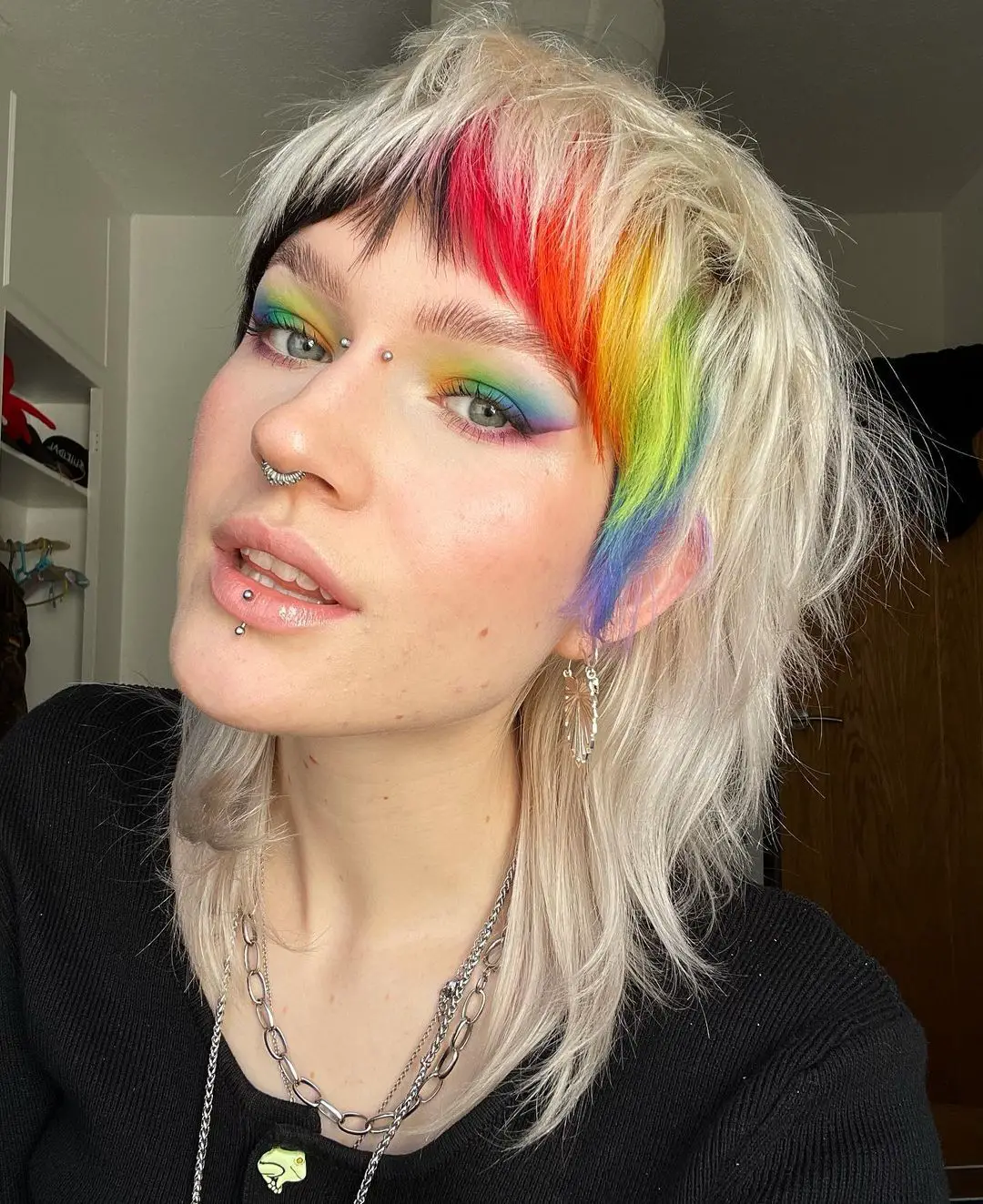 63-coolest-rainbow-hair-ideas-trending-colors-to-try Rainbow Mullet