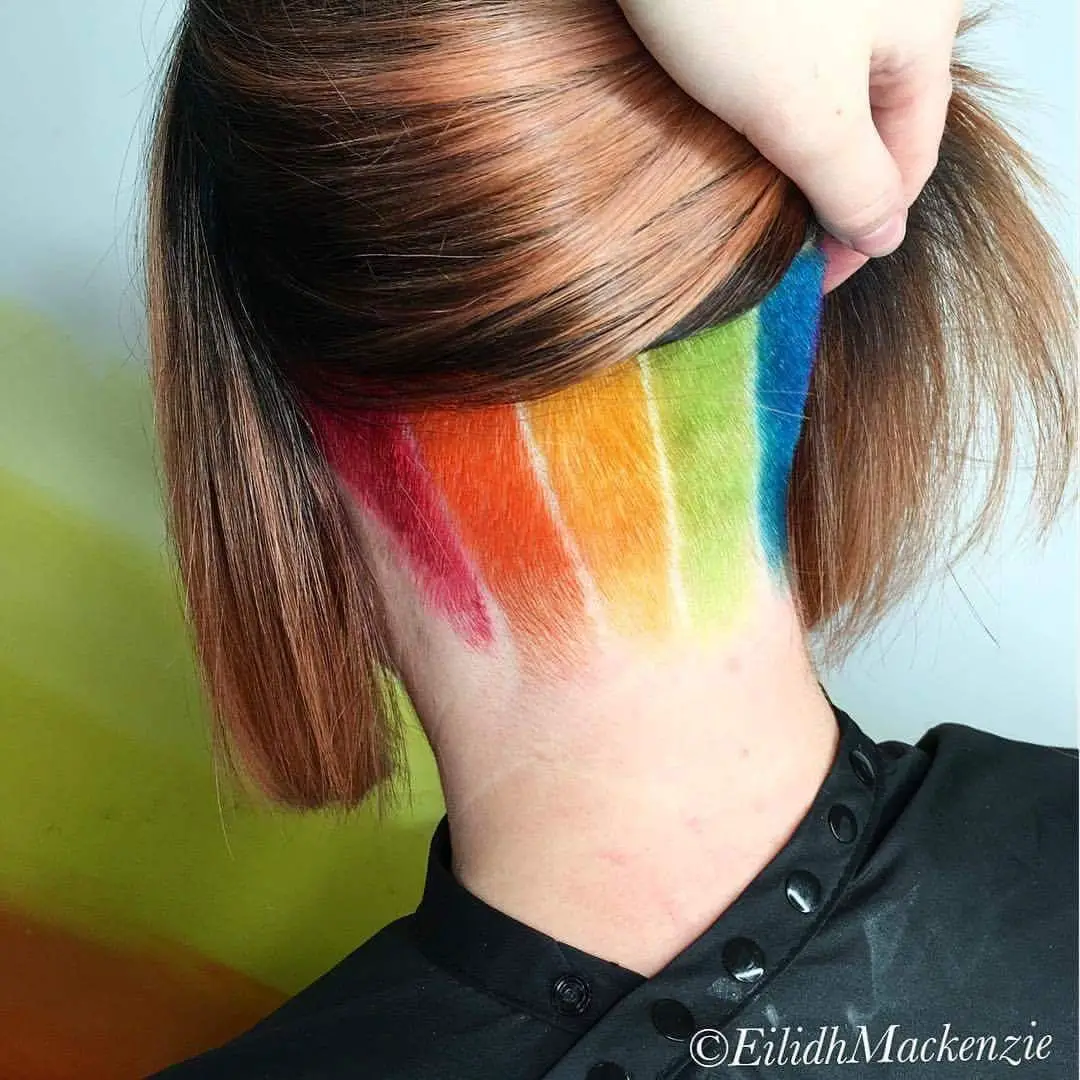 63-coolest-rainbow-hair-ideas-trending-colors-to-try Rainbow Undercut
