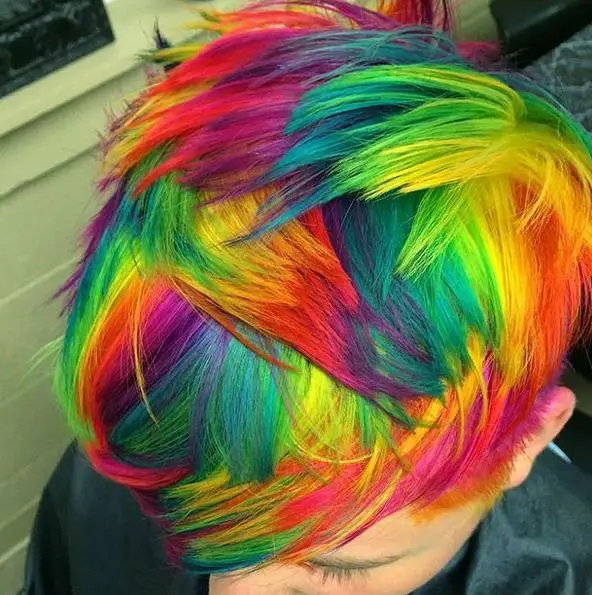 63-coolest-rainbow-hair-ideas-trending-colors-to-try Spunky Rainbow Hair