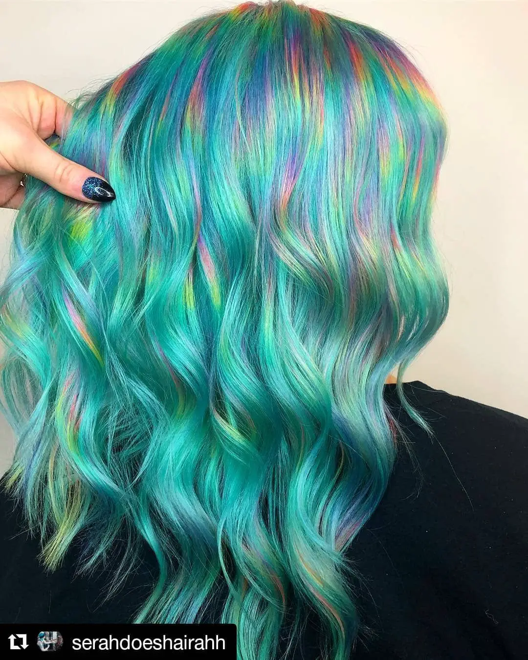 63-unique-blue-hair-ideas-light-and-038-dark-colors-to-try-in-2023 Aqua Blue With Rainbow Highlights