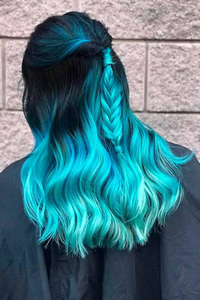 63-unique-blue-hair-ideas-light-and-038-dark-colors-to-try-in-2023 Bright Teal Braid