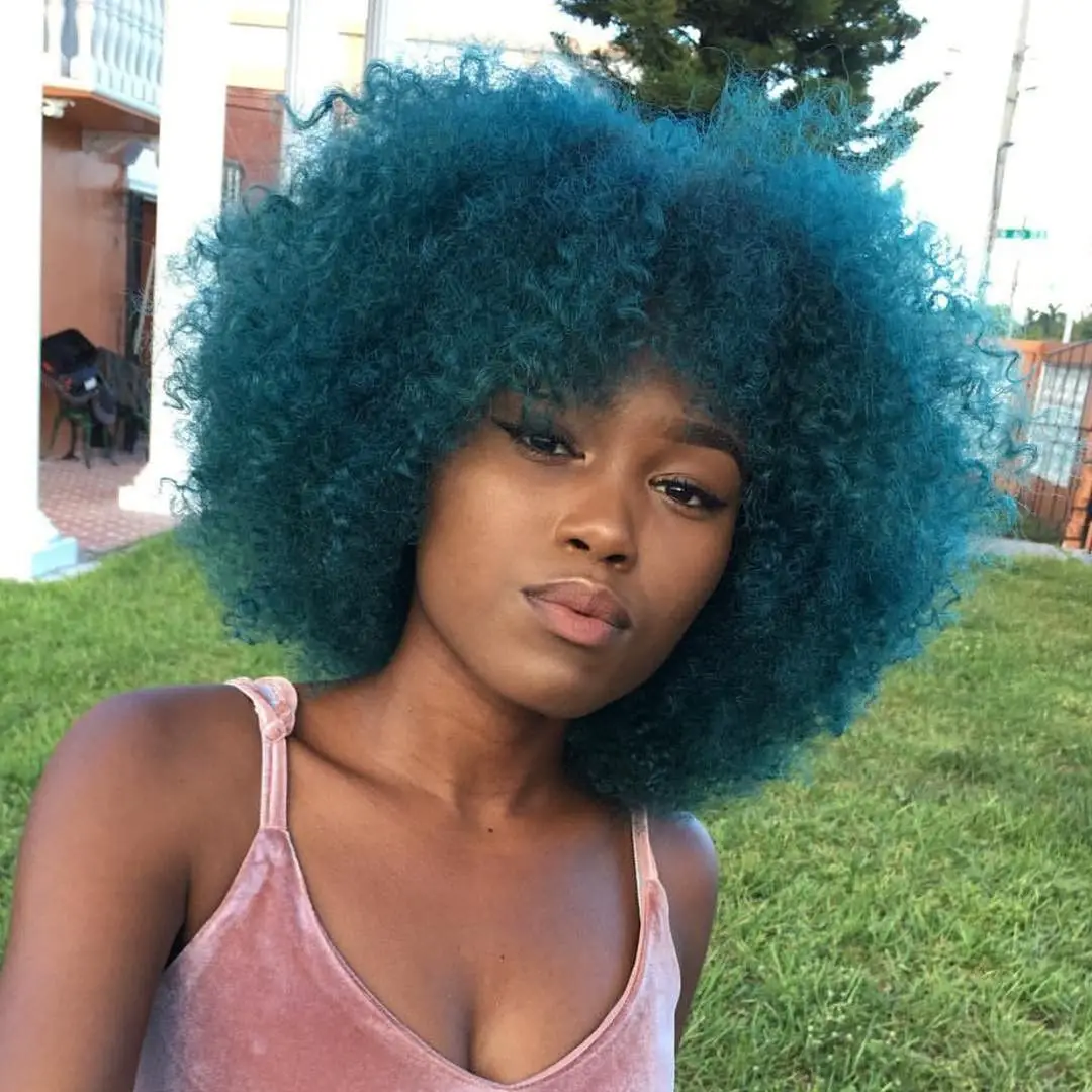 63-unique-blue-hair-ideas-light-and-038-dark-colors-to-try-in-2023 Teal Afro