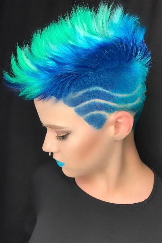 63-unique-blue-hair-ideas-light-and-038-dark-colors-to-try-in-2023 Two Tone Blue Mohawk