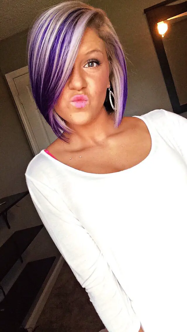 65-best-purple-hair-ideas-trending-colors-to-try-in-2023 Blonde Purple Peekaboo