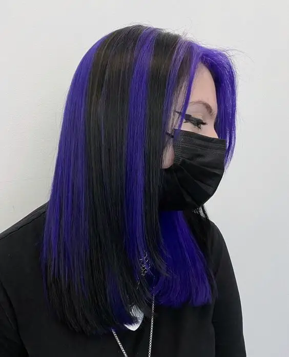 65-best-purple-hair-ideas-trending-colors-to-try-in-2023 Chunky Highlights