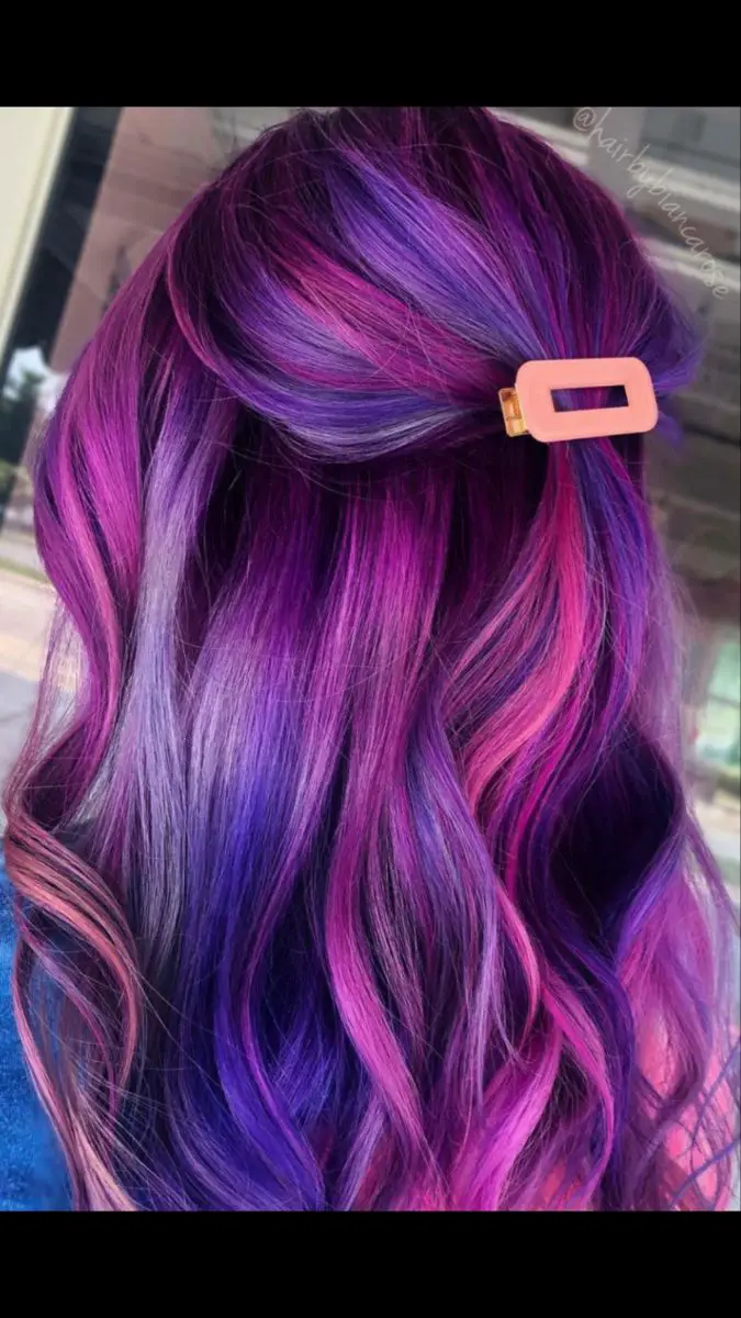 65-best-purple-hair-ideas-trending-colors-to-try-in-2023 Electric Purple Rainbow