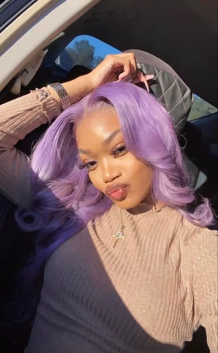 65-best-purple-hair-ideas-trending-colors-to-try-in-2023 Lavender Blow Out