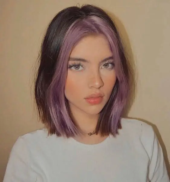 65-best-purple-hair-ideas-trending-colors-to-try-in-2023 Lilac Money Piece