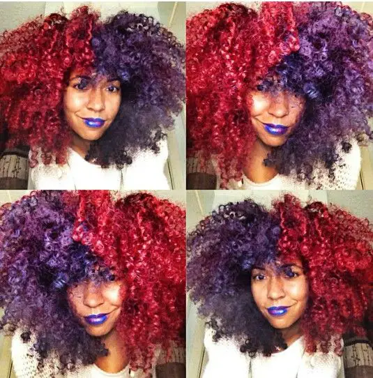 65-best-purple-hair-ideas-trending-colors-to-try-in-2023 Purple Magenta Split Dye