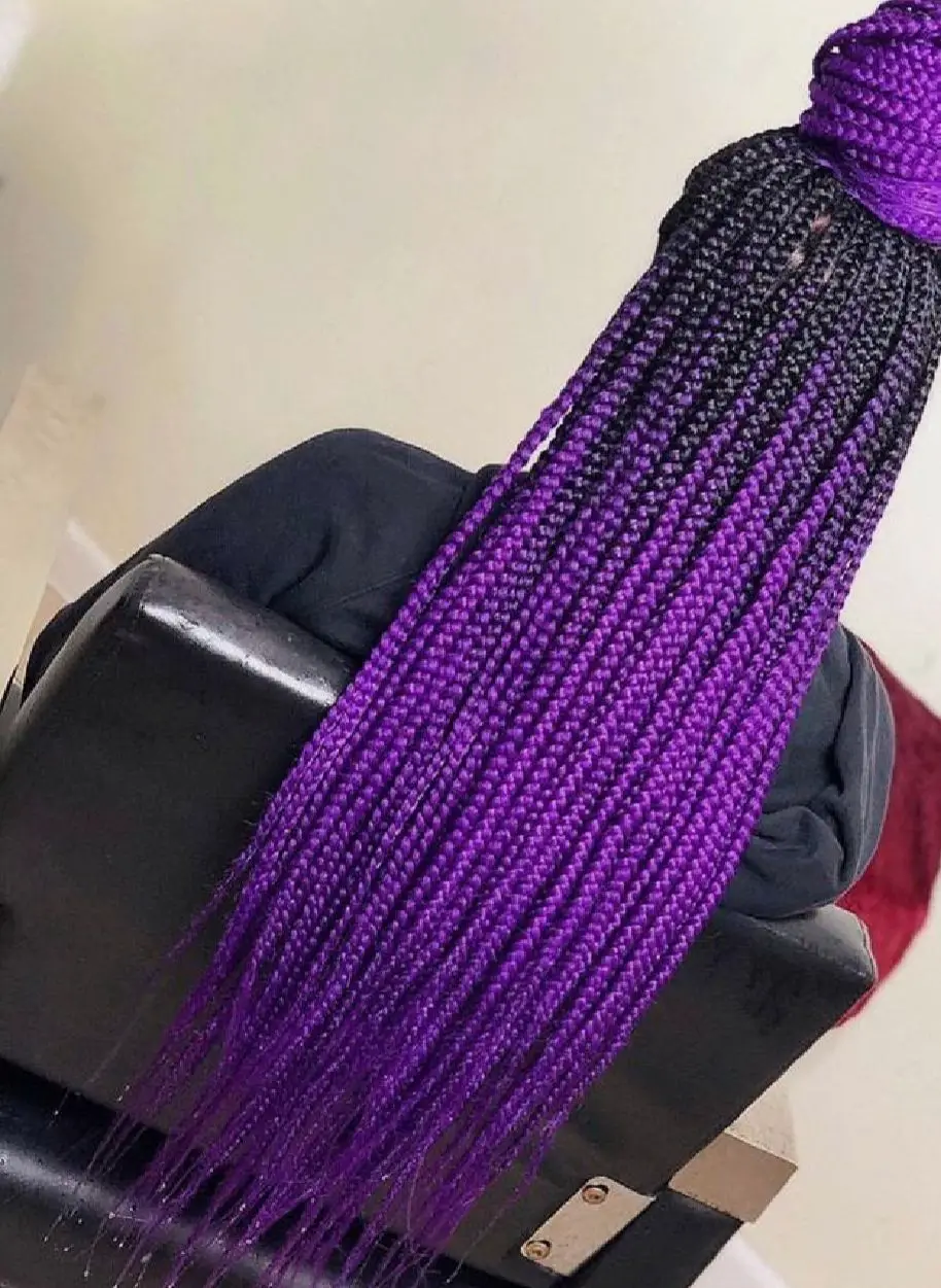 65-best-purple-hair-ideas-trending-colors-to-try-in-2023 Purple Ombre Box Braids