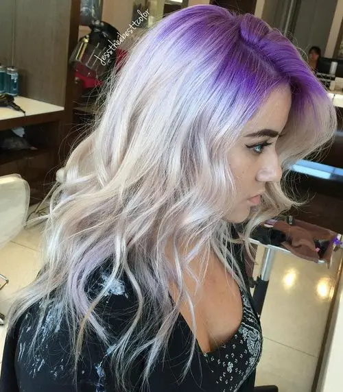 65-best-purple-hair-ideas-trending-colors-to-try-in-2023 Purple Shadow Root