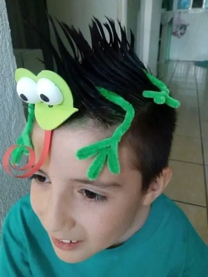 65-crazy-hair-day-ideas-wacky-boys-and-038-girls-hairstyles-for-school Froggy Hair