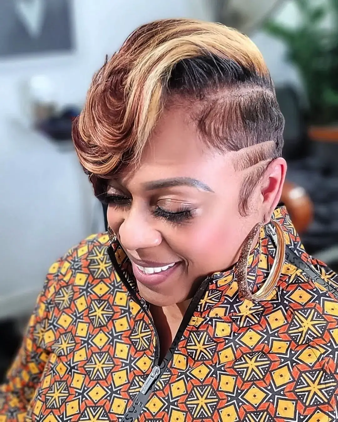 71-best-short-relaxed-hairstyles-for-black-women Short Tapered Blonde