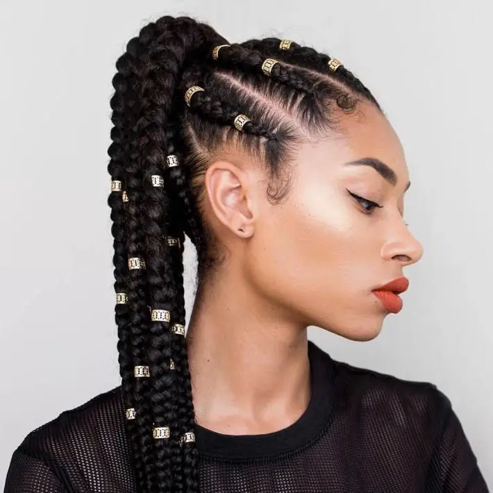 100-best-haircuts-for-women-trending-hairstyles-in-2023 Braided Ponytail