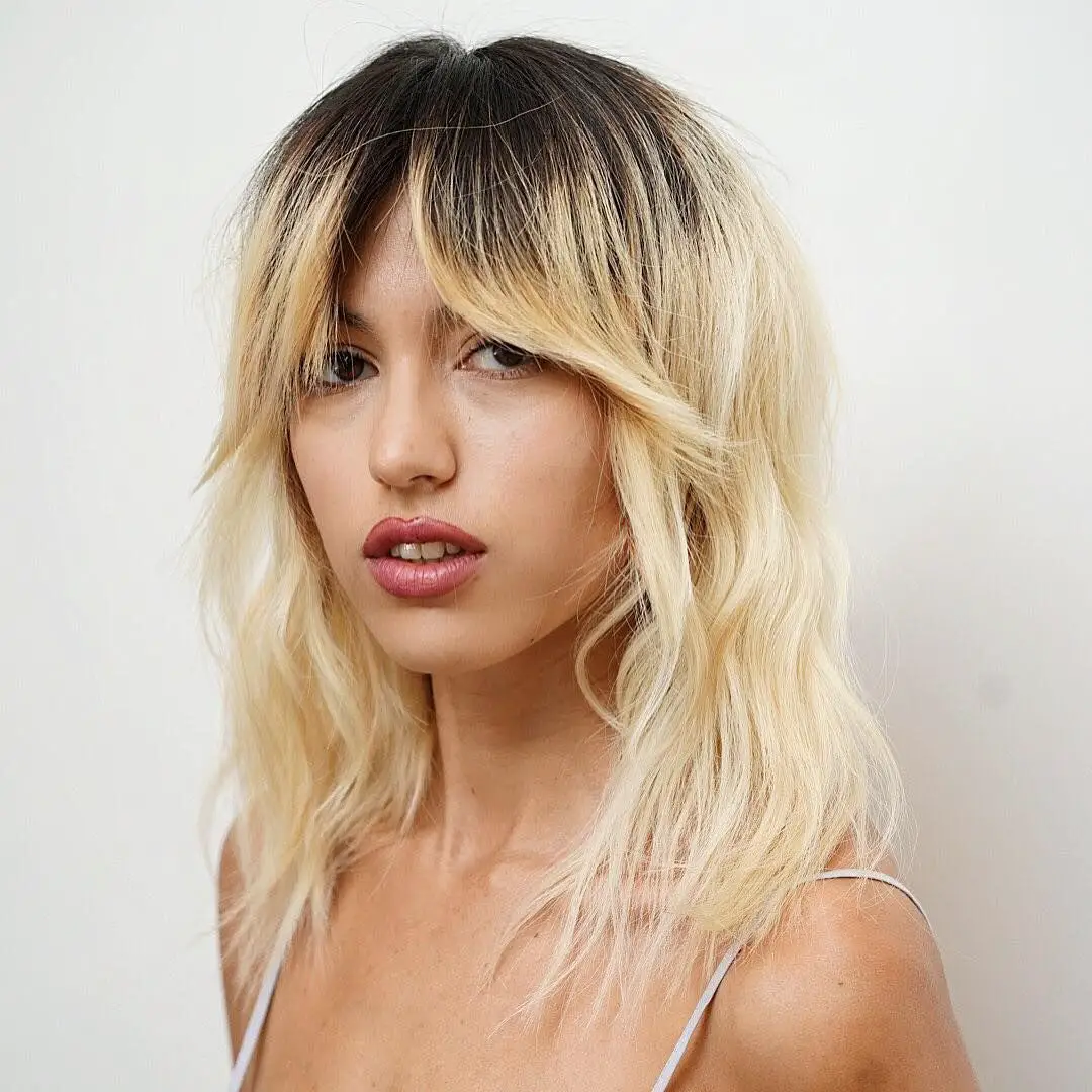 100-trendy-curtain-bangs-for-all-hair-types Dark Roots