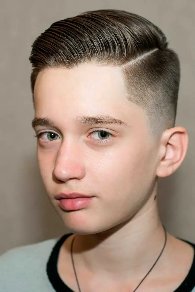 100-trendy-school-haircuts-for-boys-whats-cool-this-year Full Side Brush With Shaved Sides