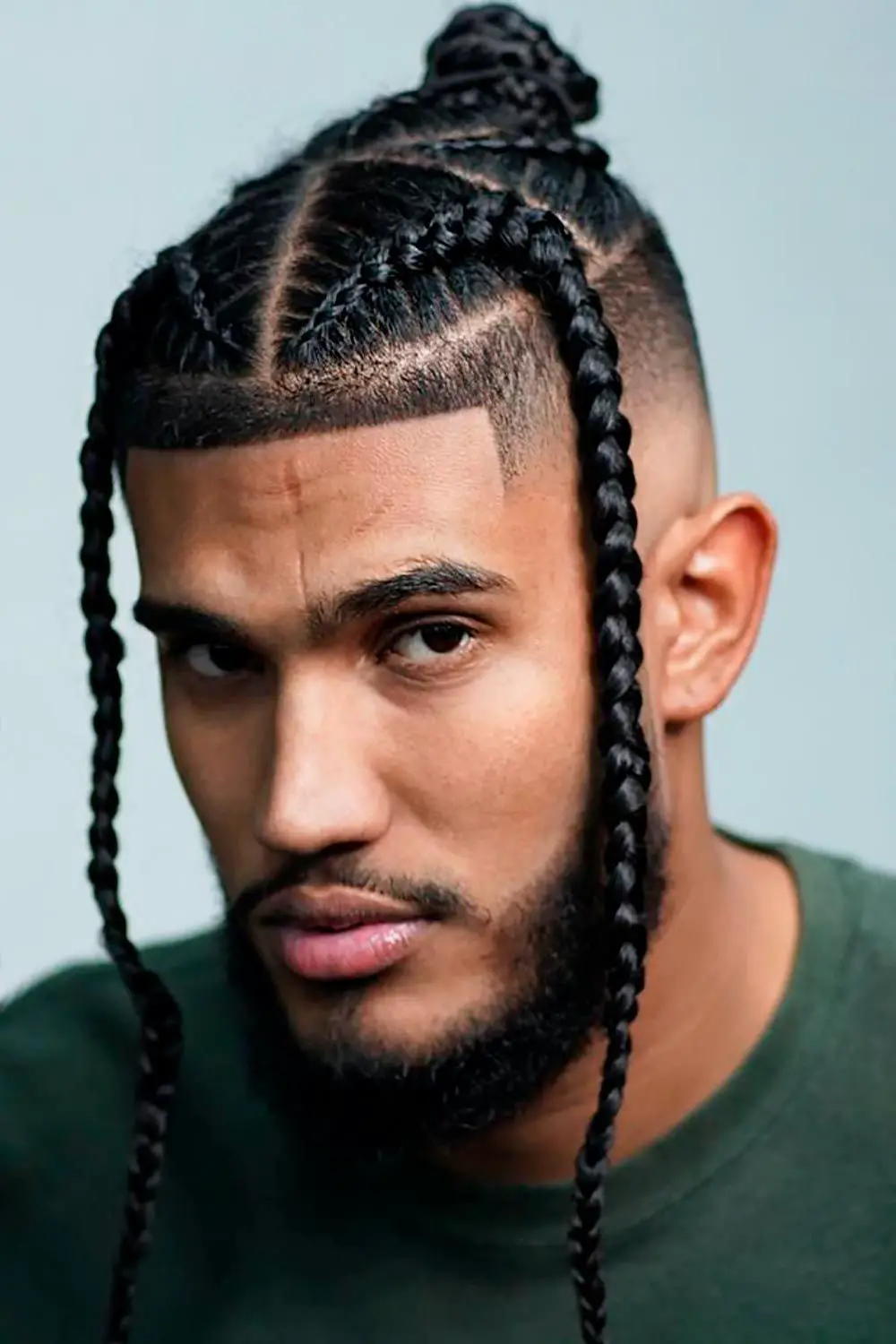 33-best-pop-smoke-braids-for-men-trending-this-year Temple Fade