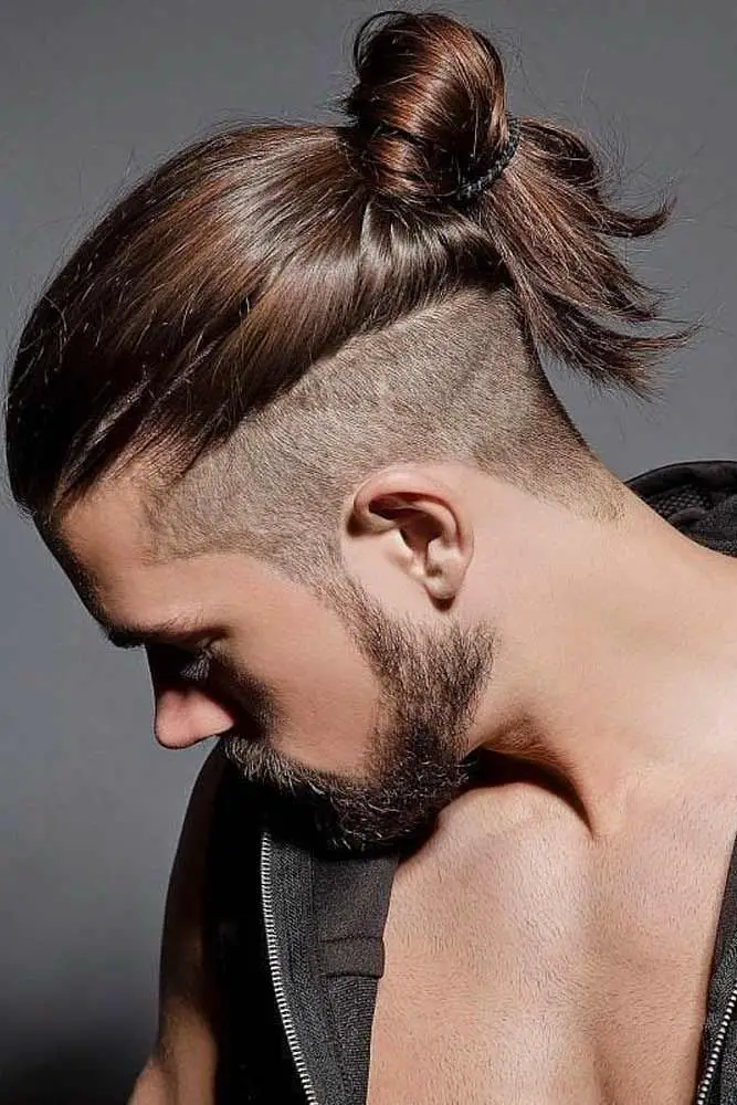 50-best-haircuts-for-men-with-thick-hair-trending-this-year Top Knot With Shaved Sides