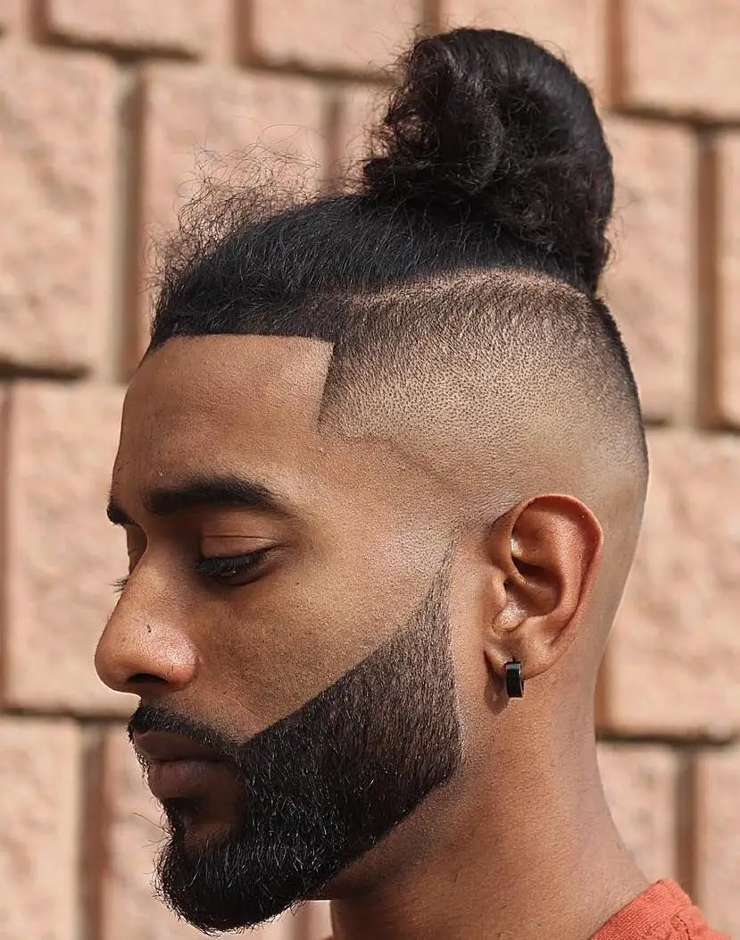 50-best-man-bun-hairstyles-trending-this-year High Fade