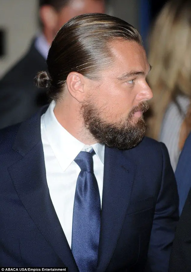 50-best-man-bun-hairstyles-trending-this-year Leonardo DiCaprio Man Bun