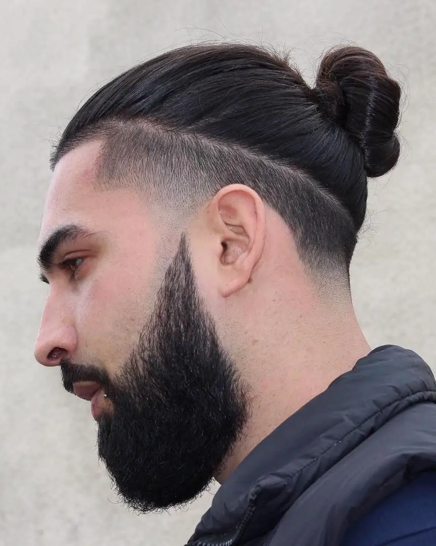50-best-man-bun-hairstyles-trending-this-year Low Fade