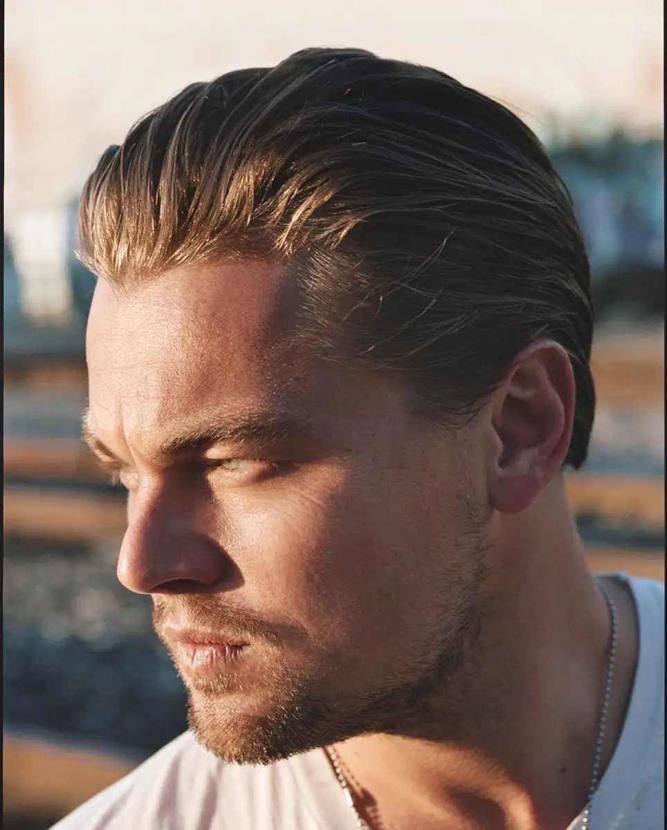 50-best-widows-peak-hairstyles-for-men-trending-this-year Leonardo DiCaprio’s Slick Back