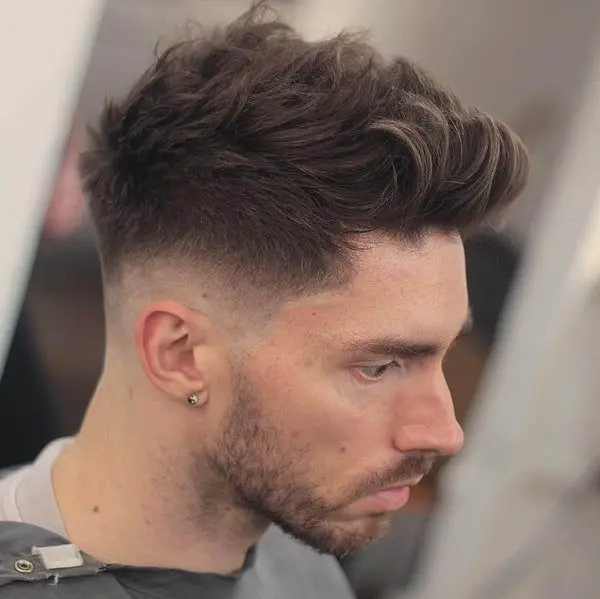 50-drop-fade-haircut-ideas-trending-this-year Brush Back