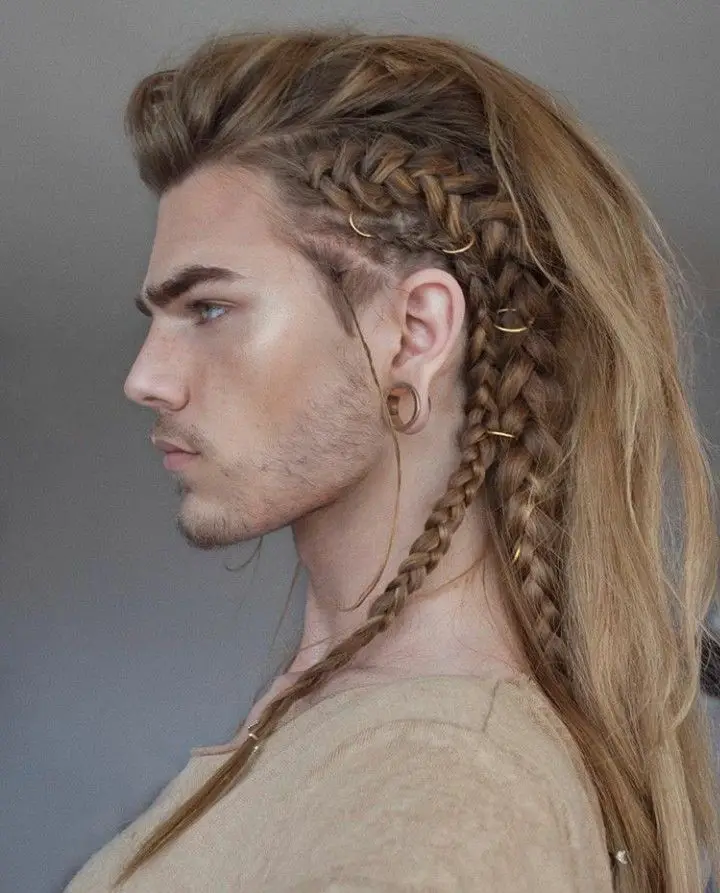 50-hairstyles-for-men-with-wavy-hair-trending-this-year Viking Braids