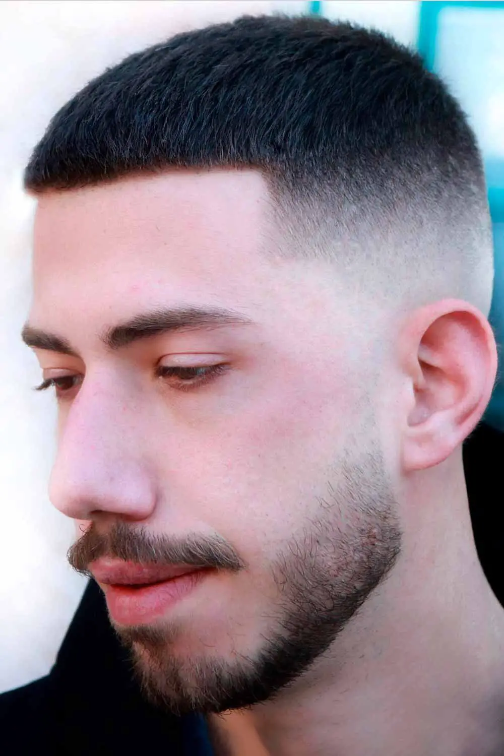 50-masculine-buzz-cut-examples-for-men-trending-this-year French Crop With Fade