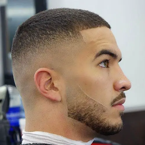 50-masculine-buzz-cut-examples-for-men-trending-this-year High Fade