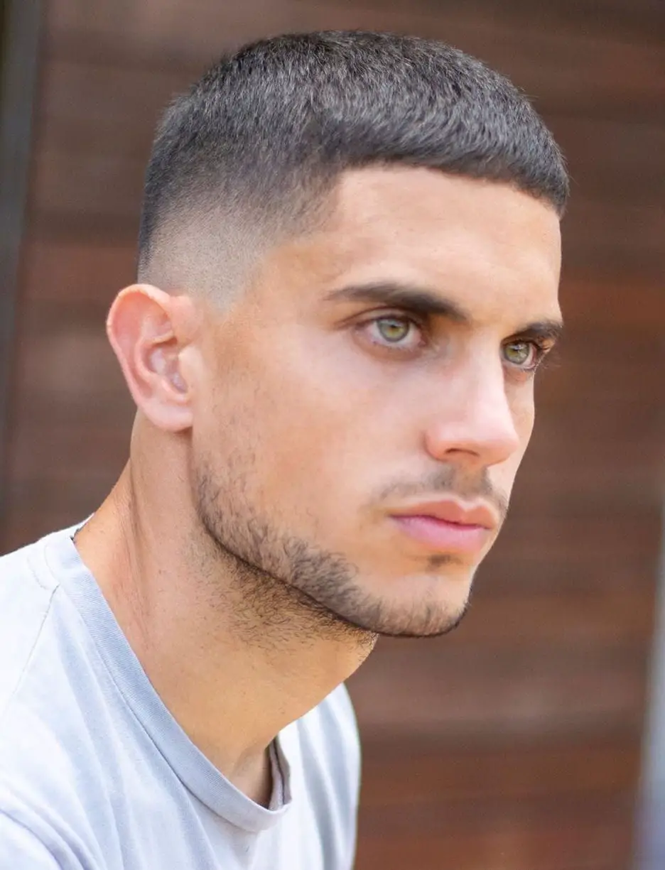 50-masculine-buzz-cut-examples-for-men-trending-this-year Temple Fade