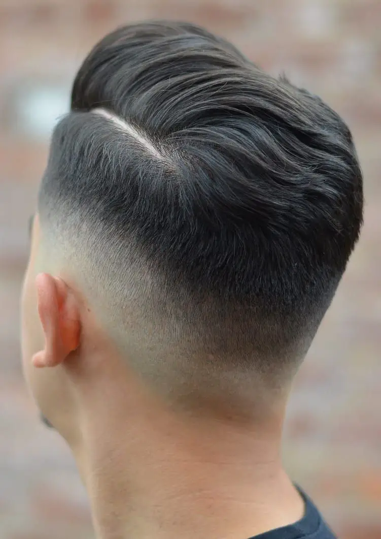 75-volumizing-hairstyle-ideas-for-men-with-thin-hair Hard Part With Mid Fade